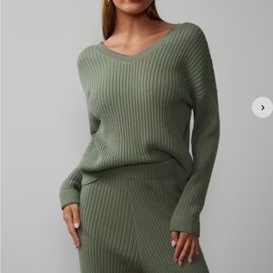 New York & Company Ribbed Lounge Set